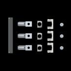  KIT R- REAR TERM XT6 3pcs 