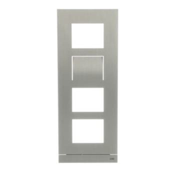  PLATINE 1/4 AUDIO/VIDEO INOX 