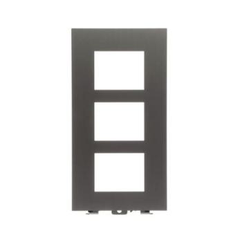  PLATINE 1/3 AUDIO/VIDEO INOX 