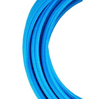  Cble Textile 3 mtr Bleu 2x0.7 