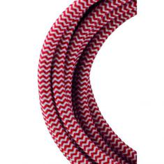  Cble Textile 3 mtr Rouge/Blan 