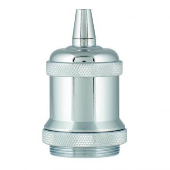  Douille Retro Alu E27 Chrome 