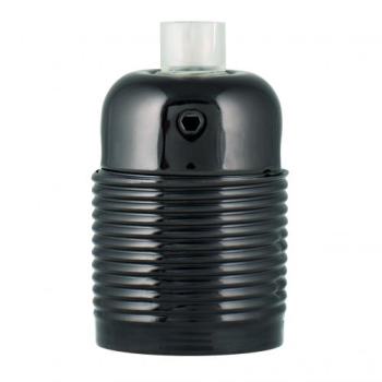  Douille Mtal Screw E27 Noire 