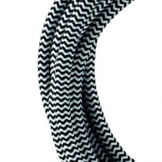 Cble Textile 3m Noir/Blanc 3x 