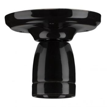  Applique Porcelaine S E27 Noir 