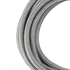  Cble Textile 2C 3 mtr Argent 