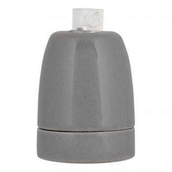  Douille Porcelaine E27 Grise 