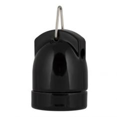  Douille Porcelaine E27 Noire + 
