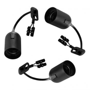  Pack 3 douilles E27 cble 15cm 