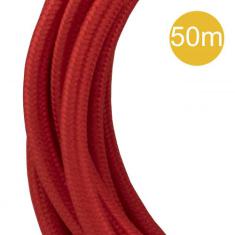  Câble Textile 2C 50 mtr Rouge 