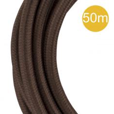  Cble Textile 2C 50 mtr Marron 