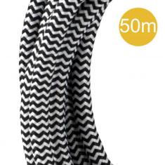  Cble Textile 3C 50 mtr Noir/B 