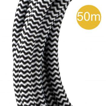  Cble Textile 3C 50 mtr Noir/B 