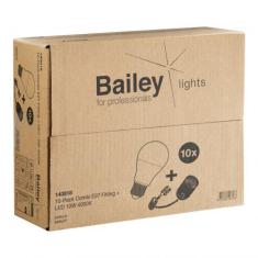  Pack 10 douilles+lampes LED E2 