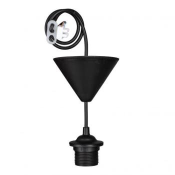  Suspension TP E27 80cm Noire 