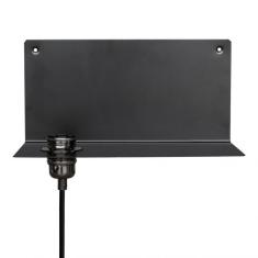  Wall Ledge Mtal 1xE27 Noir 