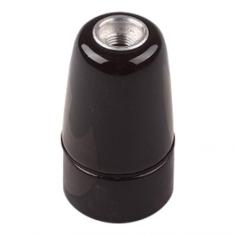  Douille Porcelaine E14 Noire 