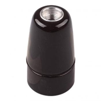  Douille Porcelaine E14 Noire 
