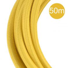  Cordon Textile 2C 50M Jaune 