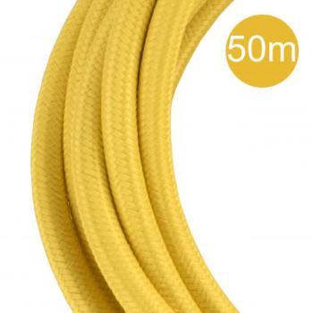  Cordon Textile 2C 50M Jaune 