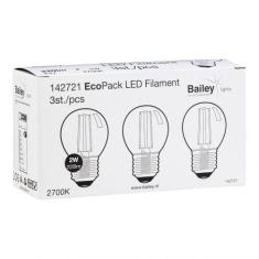  EcoPack 3 x FIL G45 E27 2W 827 