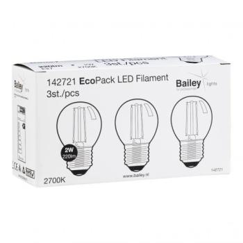  EcoPack 3 x FIL G45 E27 2W 827 
