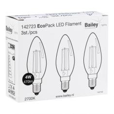  EcoPack 3 x FIL C35 E14 4W 827 