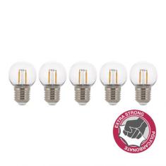  Pack 5xLED FIL Safe E27 2W 827 