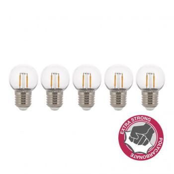  Pack 5xLED FIL Safe E27 2W 827 