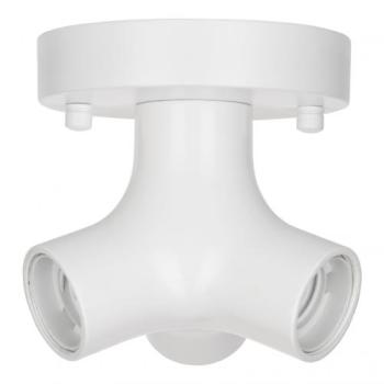  Plafonnier Mtal Trio E27 Blc 