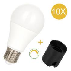  Pack 10 douilles+lampes LED E2 