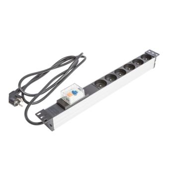  BLOC ALIM ALU 6 PC 2P+T 19" AV 