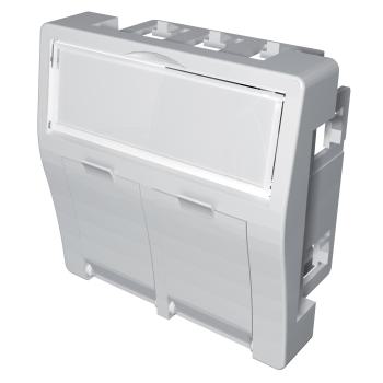  PLAST 45X45 2 PORTS RJ45 GAMME 