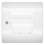  PLAST 86X86 2 PORTS RJ45 GAMME 