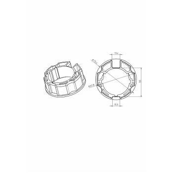  Adapt.Tub ogive incline 70mm 