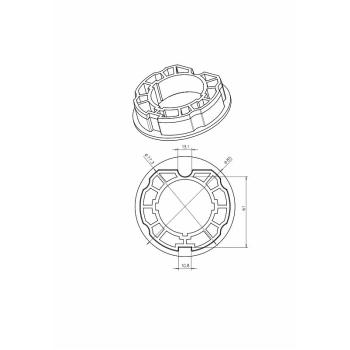  Adapt.Tub ogive inclin 80mm 2 