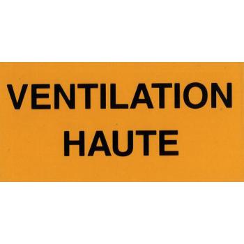  Etiquette rigide "ventilation 