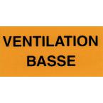  Etiquette rigide "ventilation 
