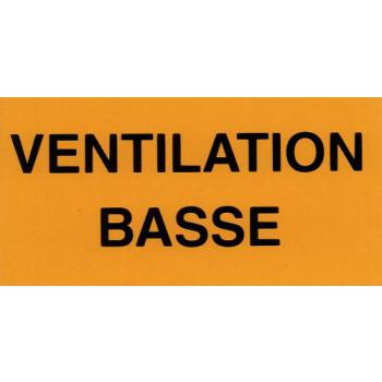  Etiquette rigide "ventilation 