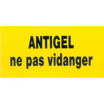  Etiquette rigide "antigel ne p 
