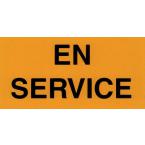  Etiquette rigide "en service" 