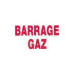  Etiquette rigide "barrage gaz" 