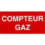  Etiquette rigide "compteur gaz 