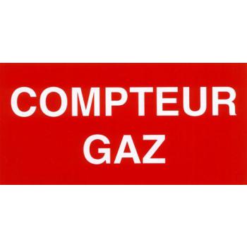  Etiquette rigide "compteur gaz 