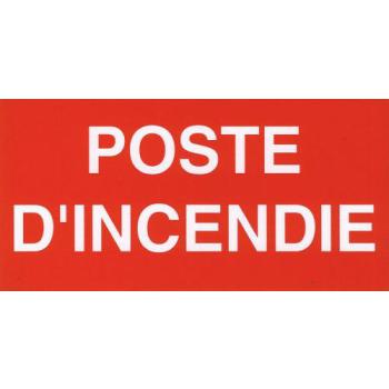  Etiquette rigide "poste d'ince 