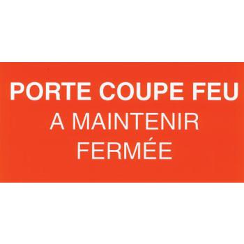  Etiquette rigide "coupe feu ma 