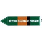  Etiquette "retour chauffage pr 