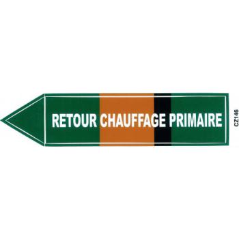  Etiquette "retour chauffage pr 