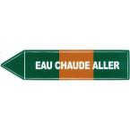  Etiquette "eau chaude aller" 