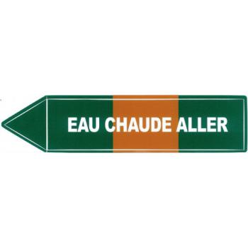  Etiquette "eau chaude aller" 
